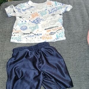 Cool Dude T Shirt Navy Blue Shorts